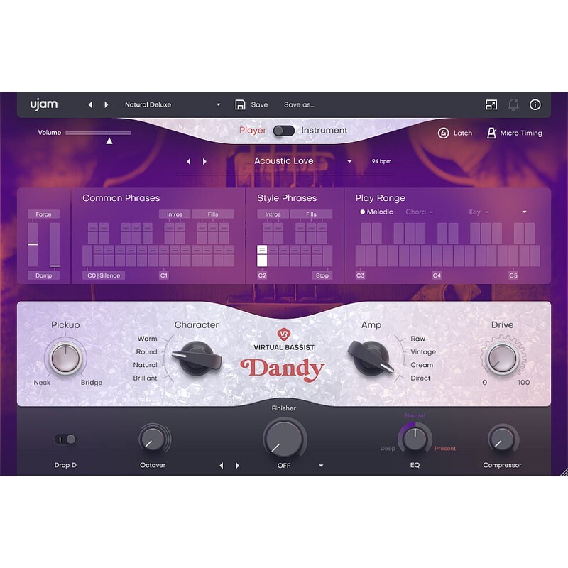 UJAM DANDY｜虛擬貝斯音源軟體