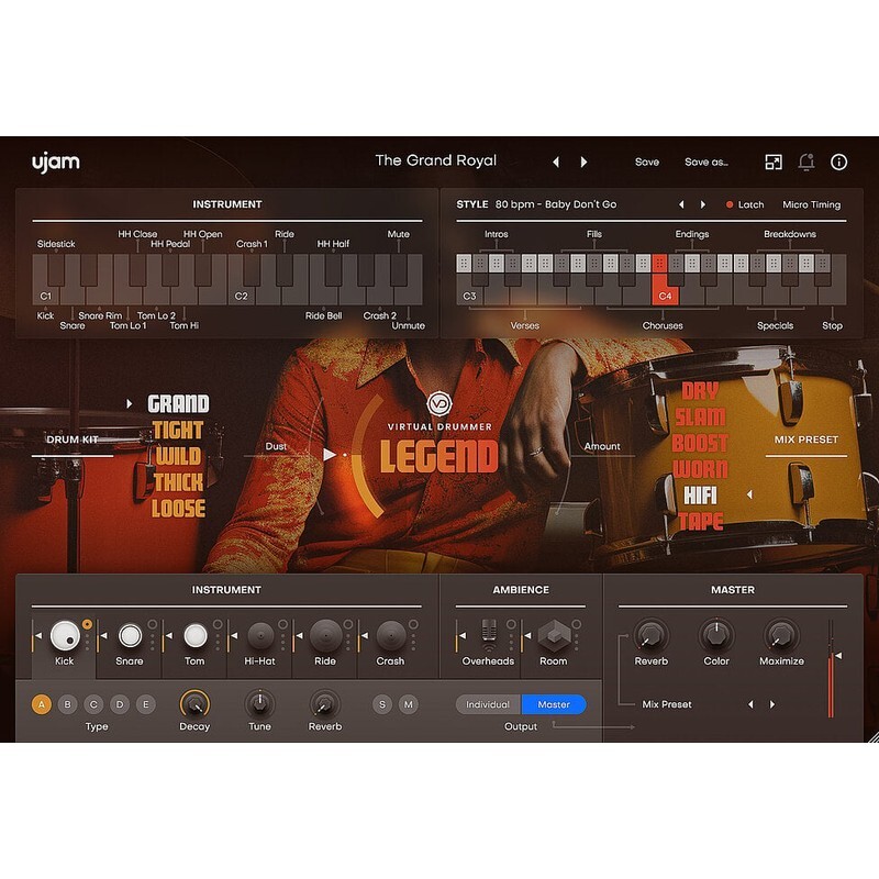 UJAM LEGEND｜虛擬鼓手音源插件
