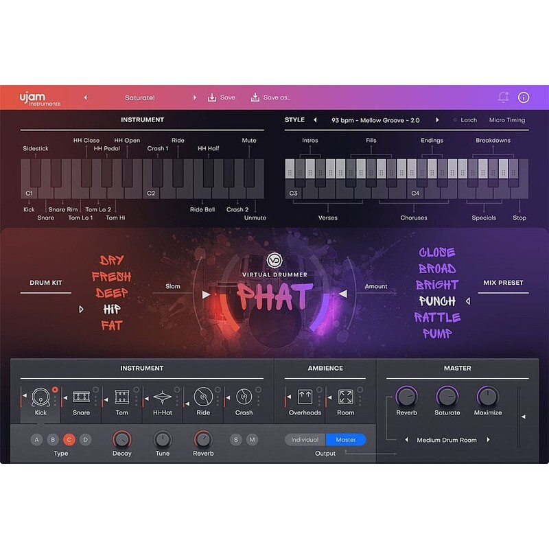 UJAM PHAT 2｜虛擬鼓手音源插件