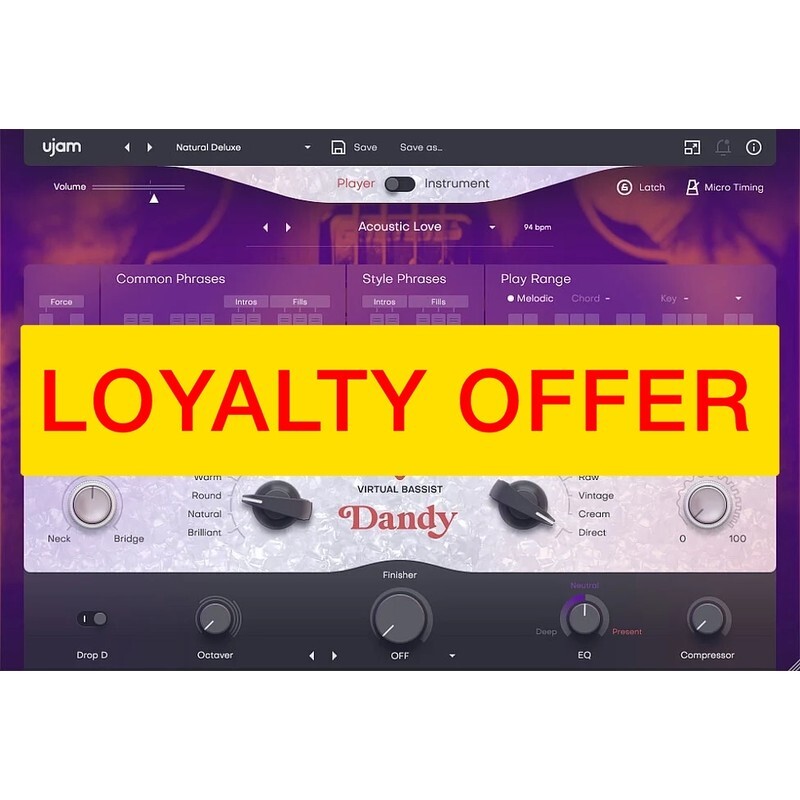 UJAM DANDY Loyalty Offer｜虛擬貝斯手音源