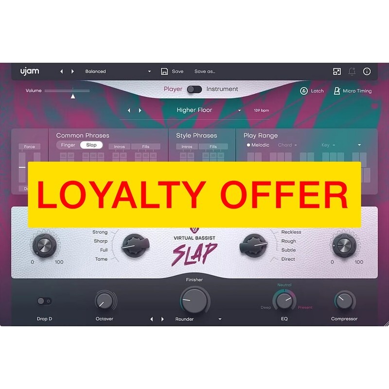 UJAM SLAP Loyalty Offer｜虛擬貝斯音源軟體