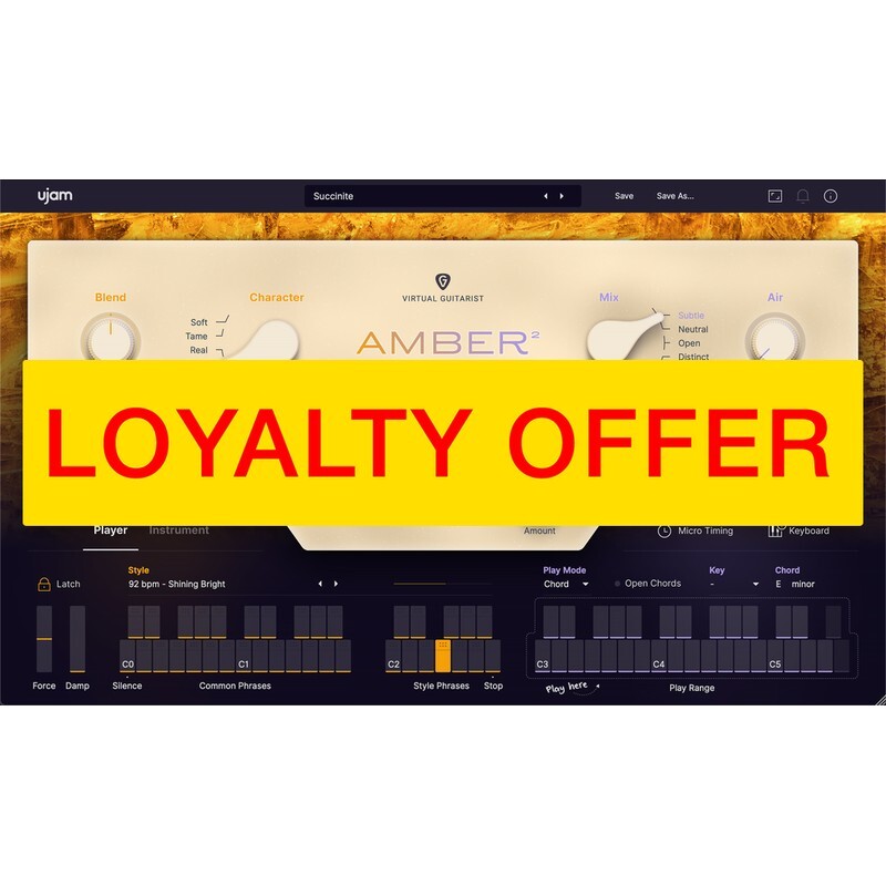 UJAM AMBER 2 Loyalty Offer｜虛擬民謠吉他音源