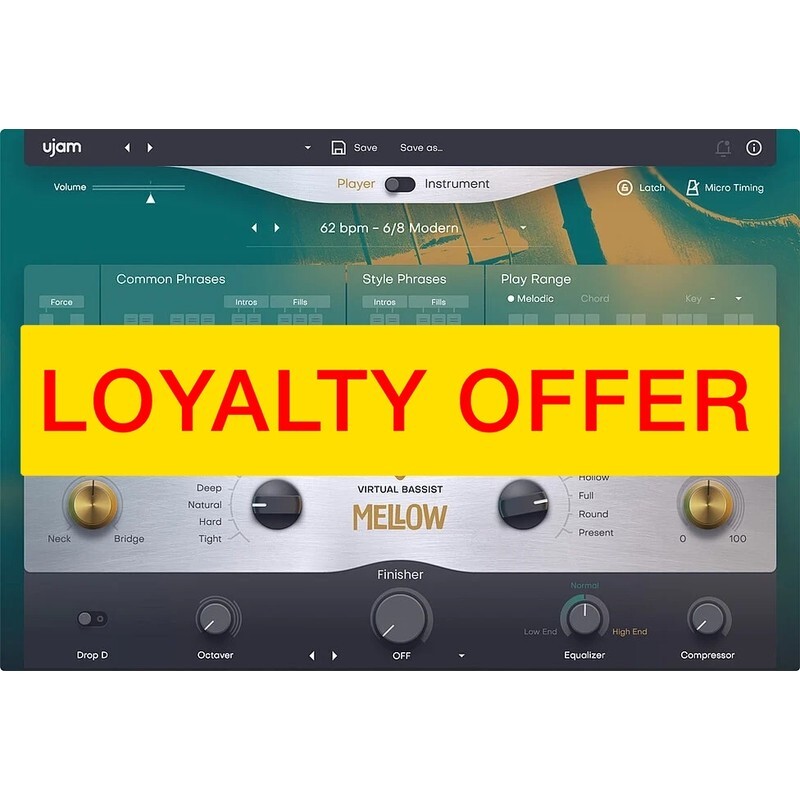 UJAM MELLOW 2 Loyalty Offer｜虛擬低音提琴音源