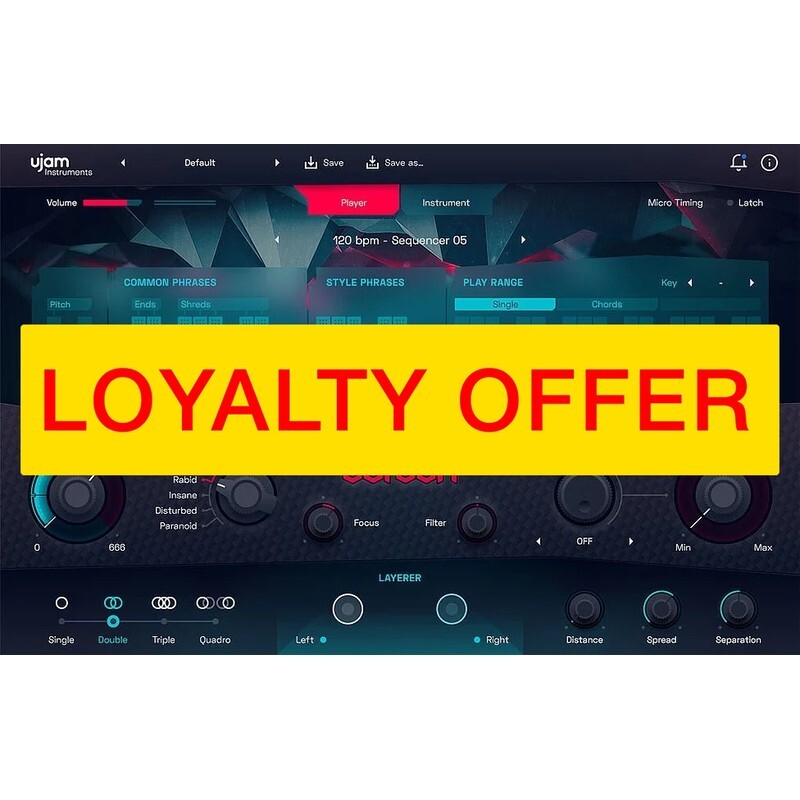 UJAM CARBON Loyalty Offer｜虛擬電吉他音源