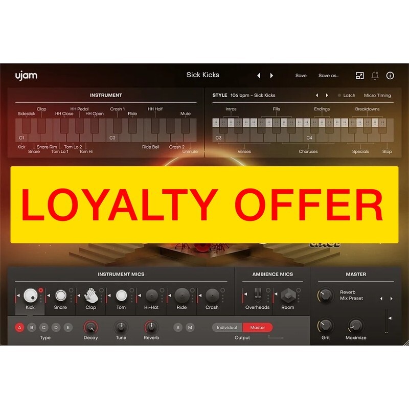 UJAM HOT Loyalty Offer｜虛擬樂器音源插件