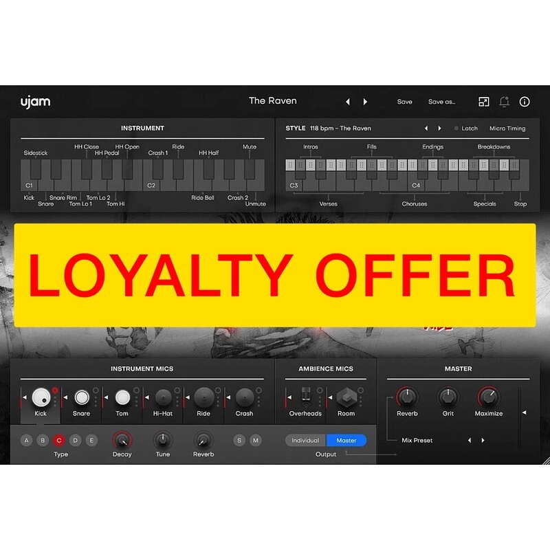UJAM BRUTE Loyalty Offer｜虛擬鼓手音源插件