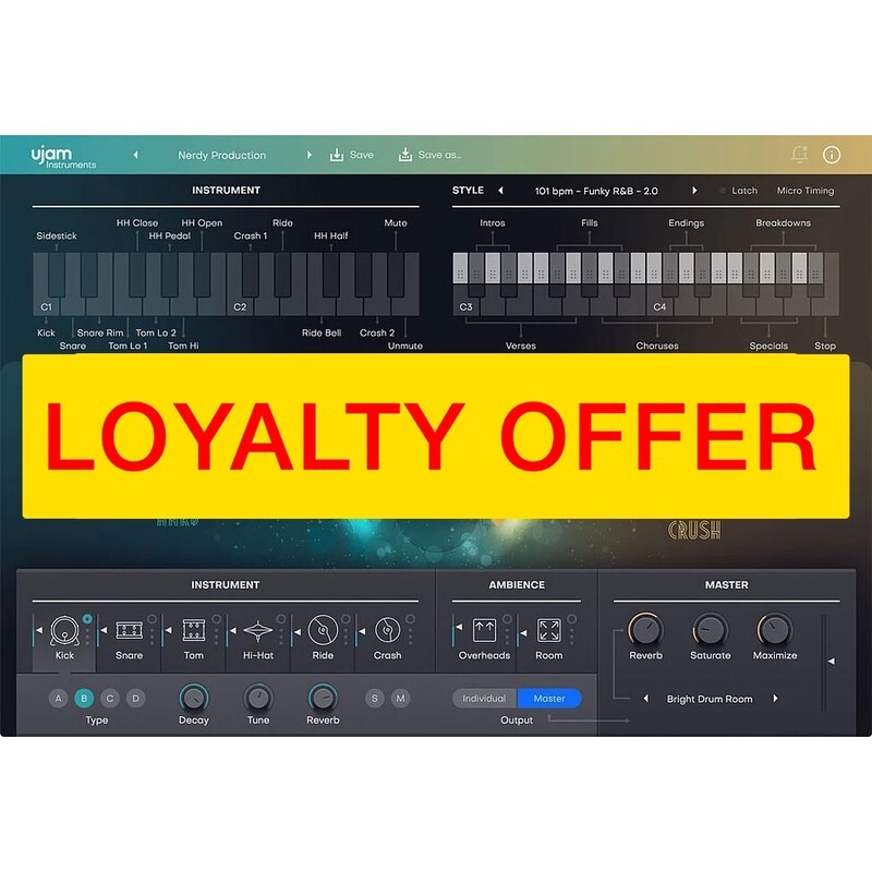 UJAM SOLID 2 Loyalty Offer｜虛擬鼓手音源軟體