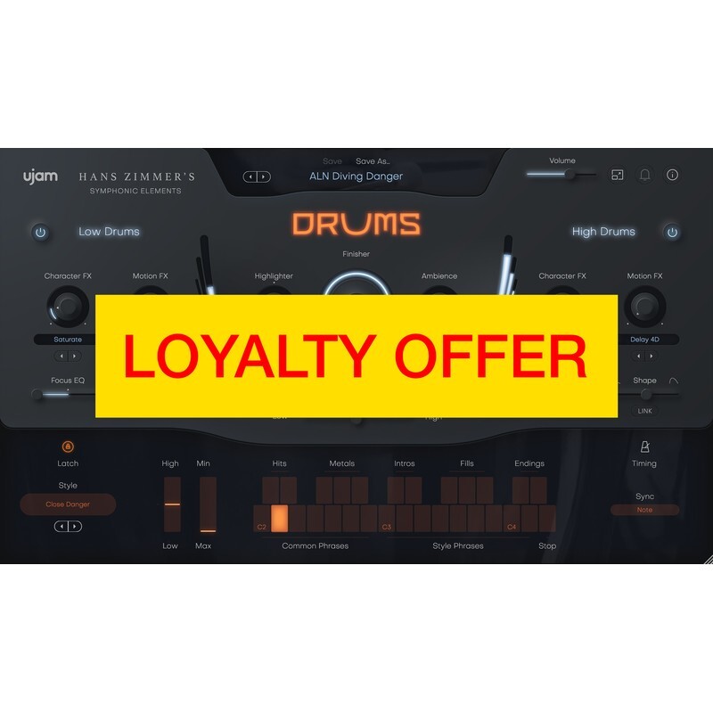 UJAM DRUMS Loyalty Offer｜虛擬鼓手音源軟體