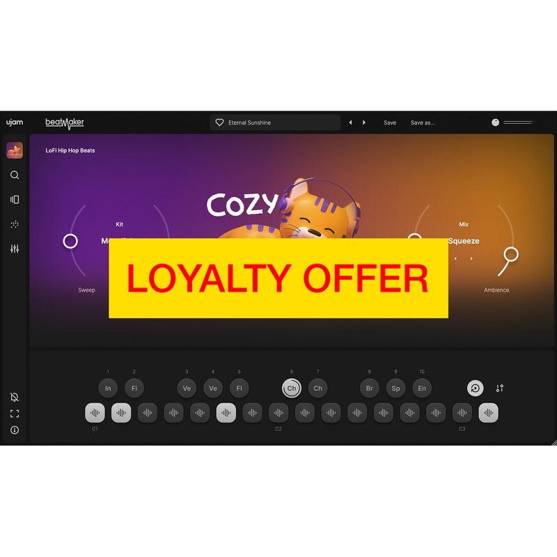 UJAM COZY Loyalty Offer｜虛擬鼓手節奏音源