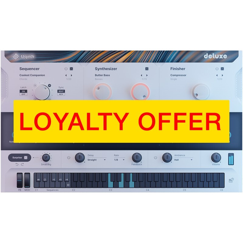 UJAM DELUXE Loyalty Offer｜虛擬樂器軟體