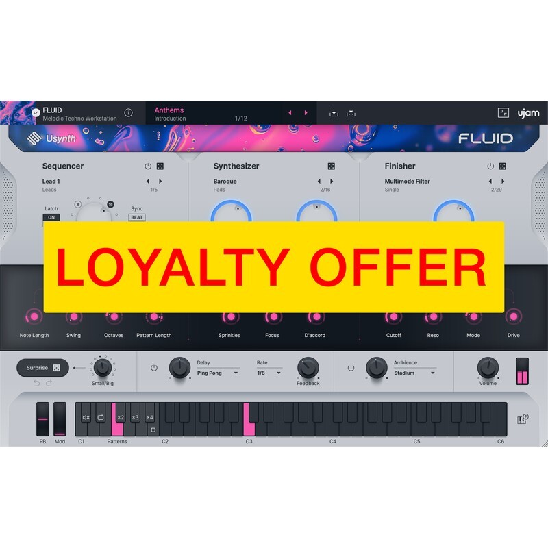 UJAM FLUID Loyalty Offer｜數位音樂製作軟體