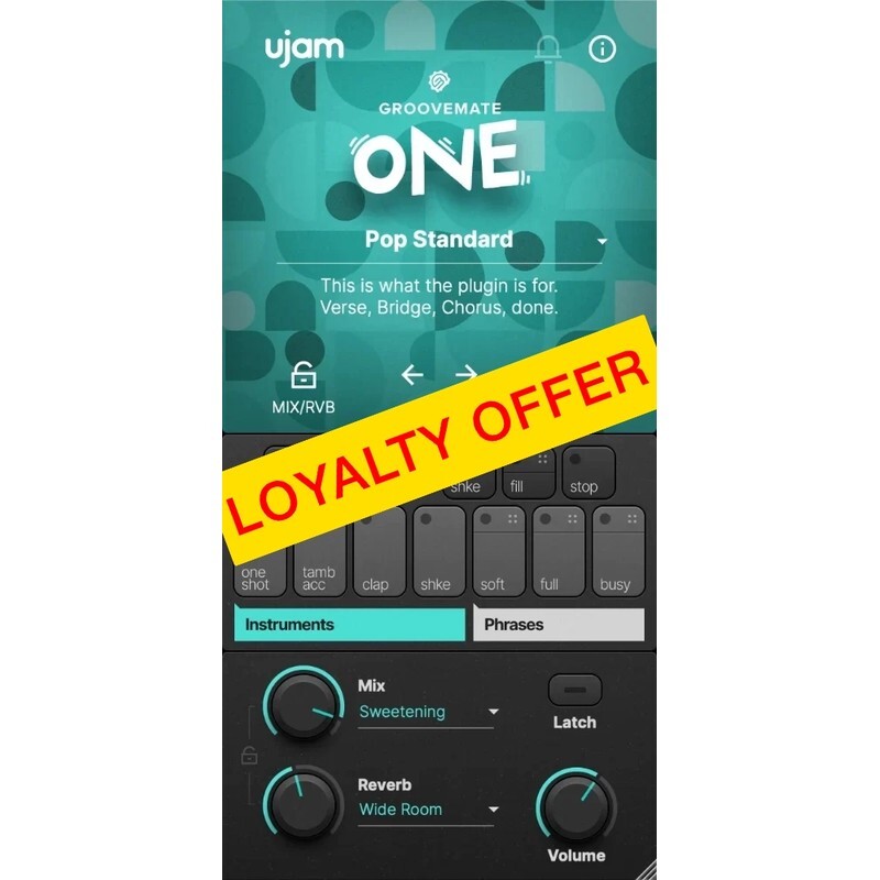 UJAM GROOVEMATE ONE Loyalty Offer｜虛擬鼓手軟體