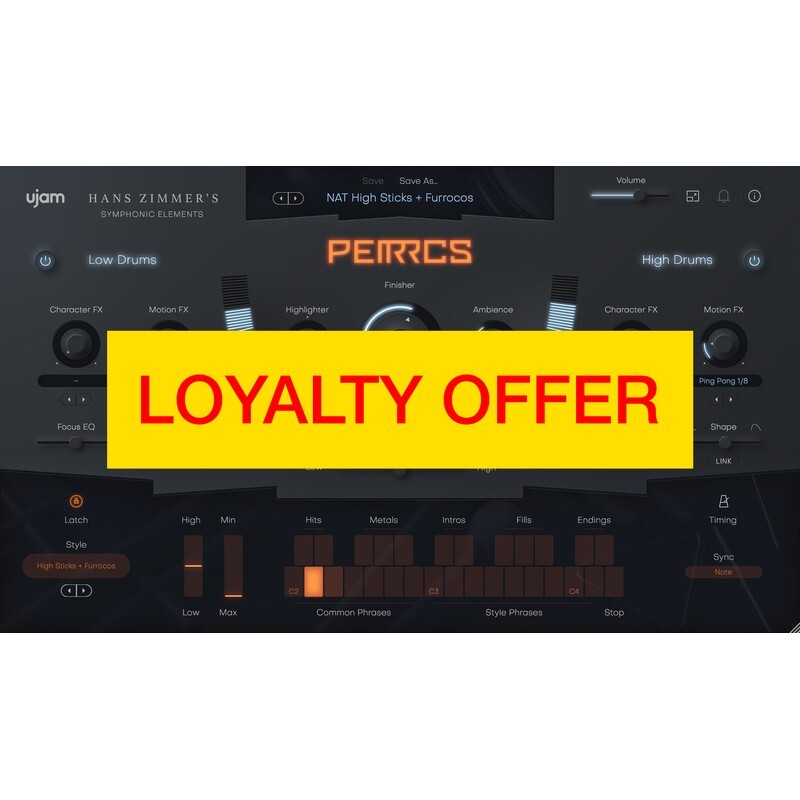 UJAM PERRCS Loyalty Offer｜音樂製作軟體組合