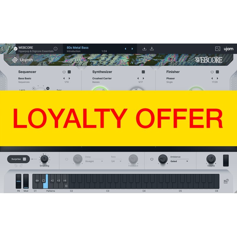 UJAM WEBCORE Loyalty Offer｜虛擬樂器軟體音源