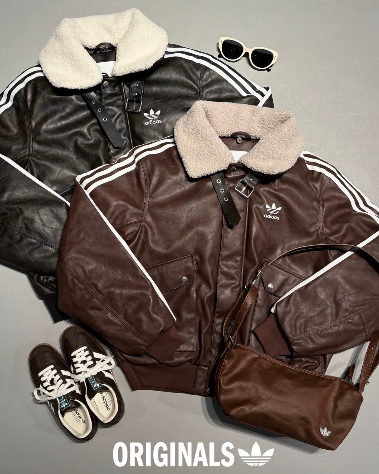 Adidas Originals Puffer Padded Jacket 羊羔毛PU外套