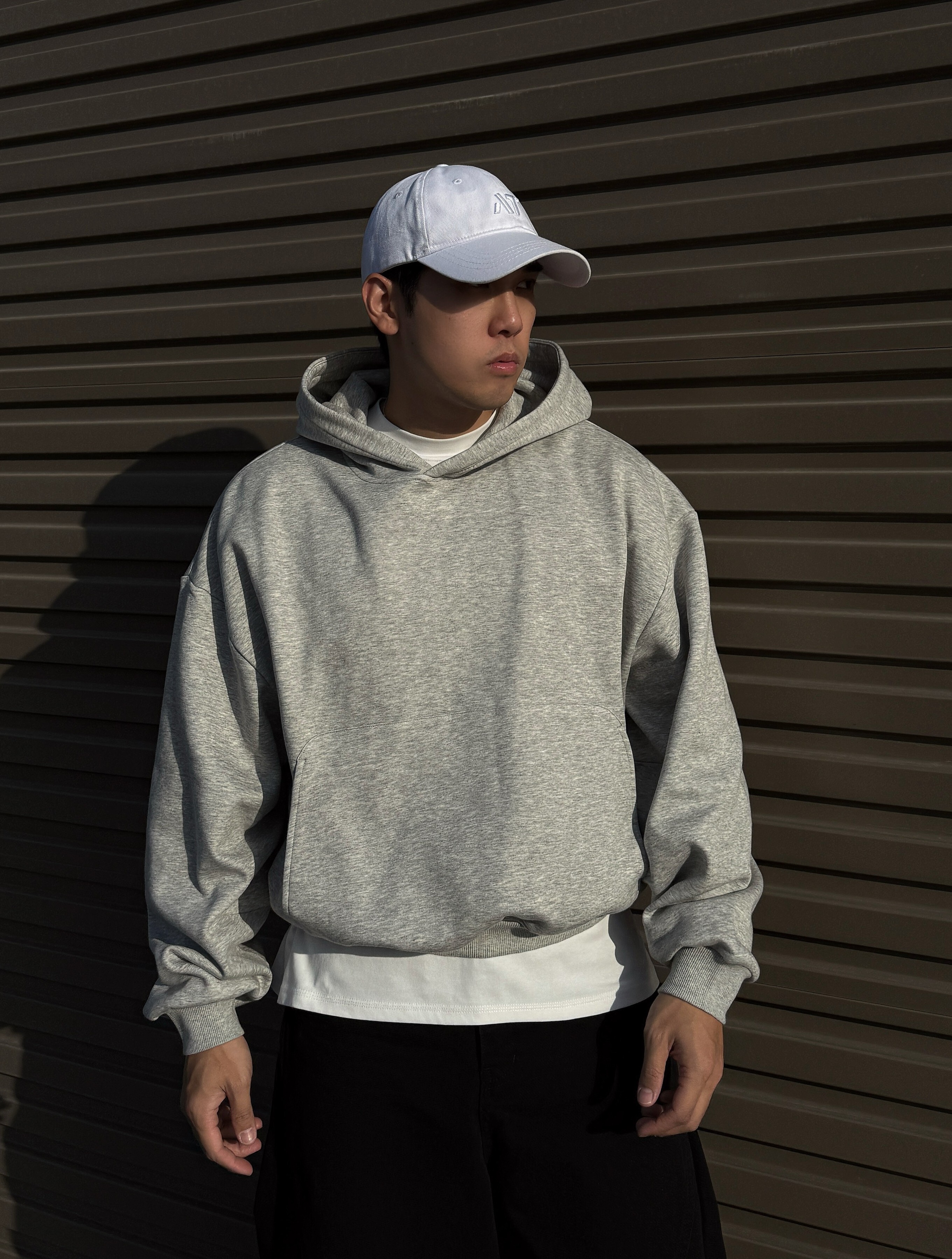 Warm-Feel Eggshell Fleece Hoodie