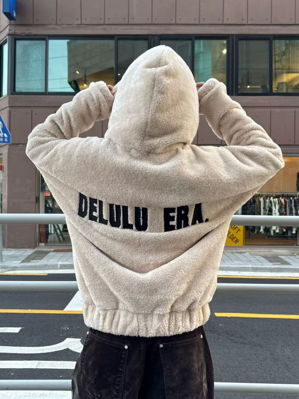 英文字拉鍊毛毛褸 Seeot-080JK