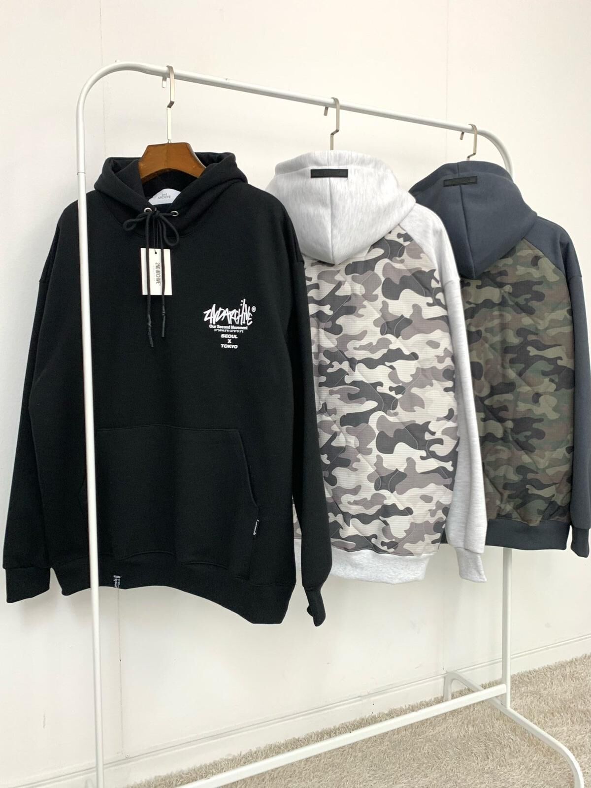 拼迷彩連帽衛衣(薄抓毛底) 2nd-316T