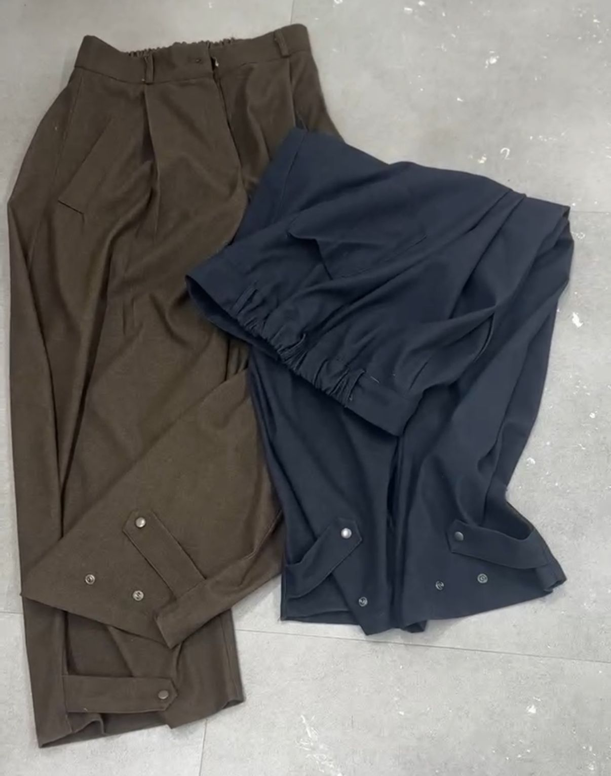 SN004 淨色束腳長褲 Free size