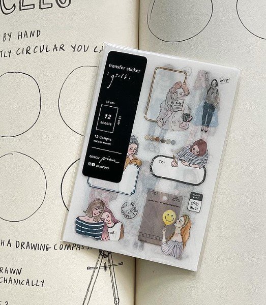 Pion Transfer Stickers -  Girl Set