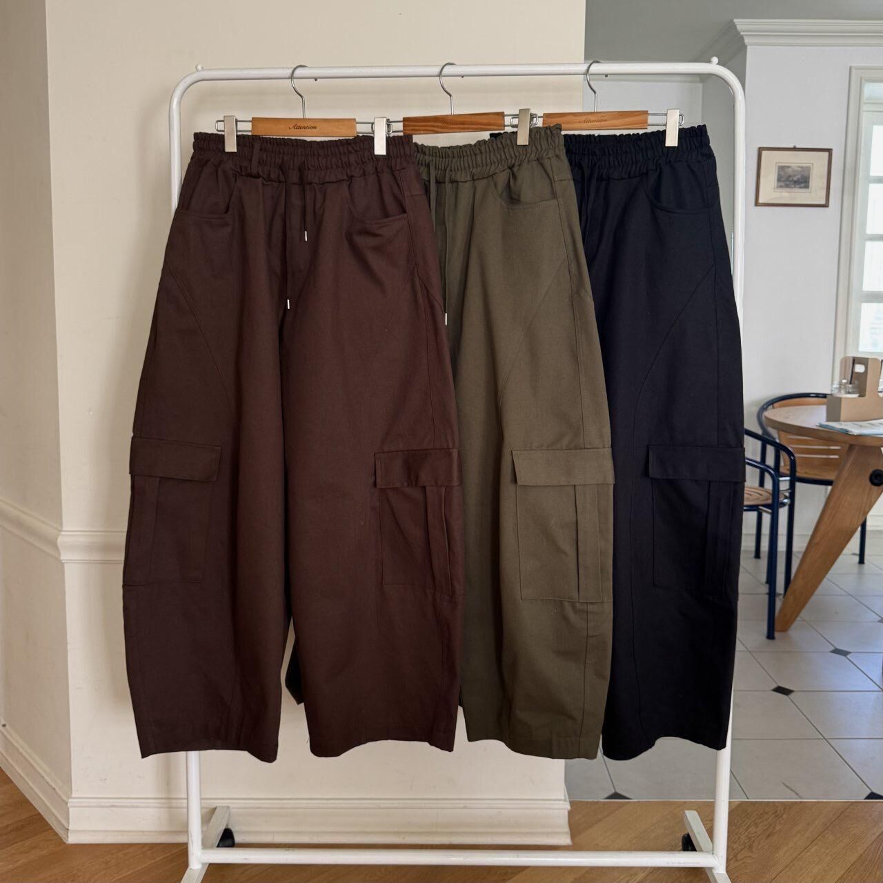 淨色工裝鬆身褲 BY-472P