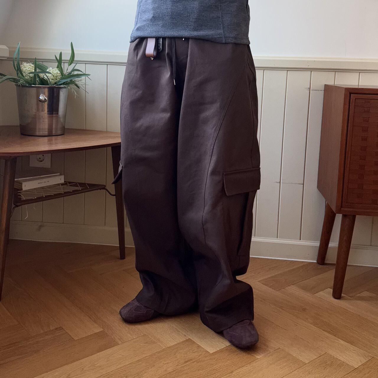 淨色工裝鬆身褲 BY-472P