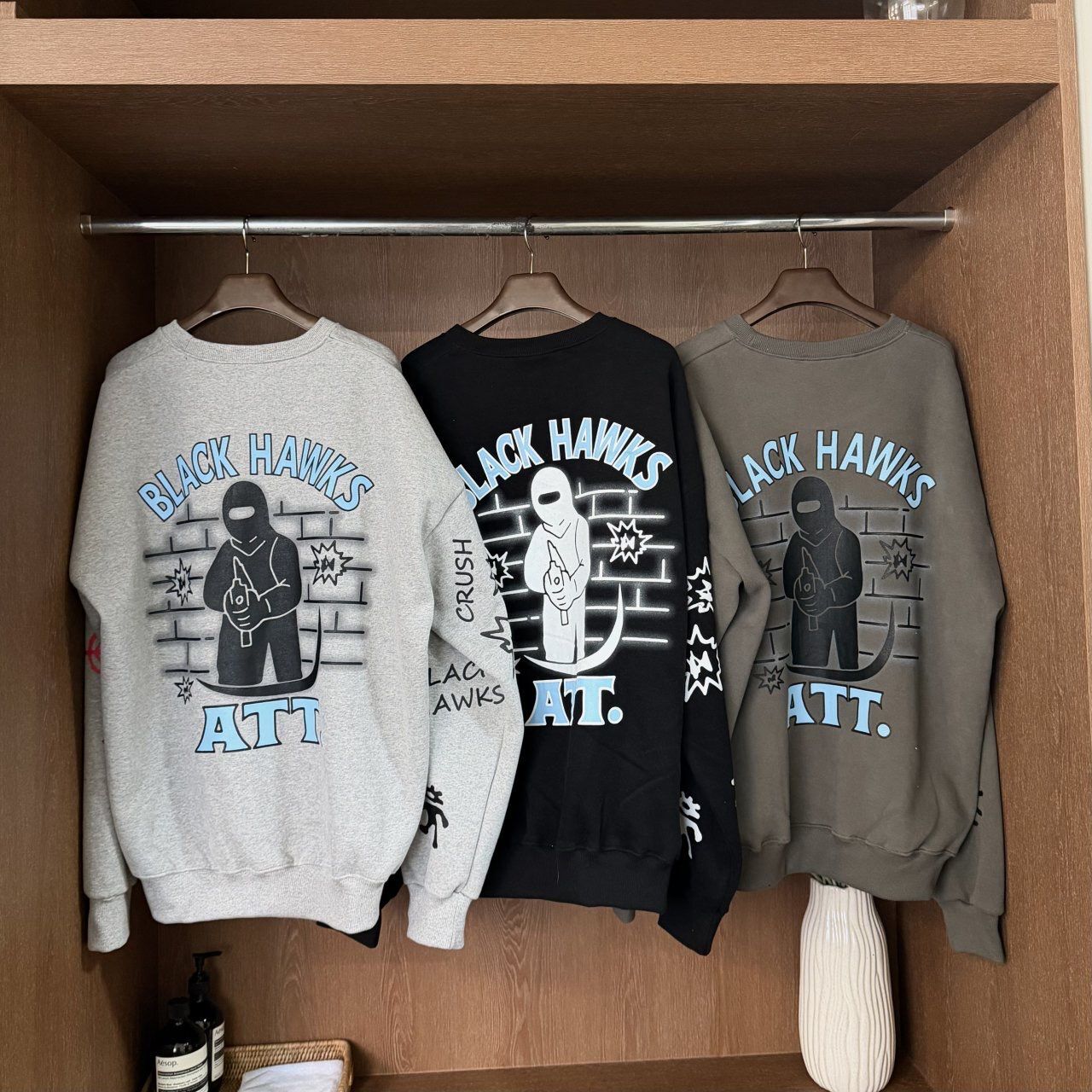 英文字圖案衛衣 BY-474T