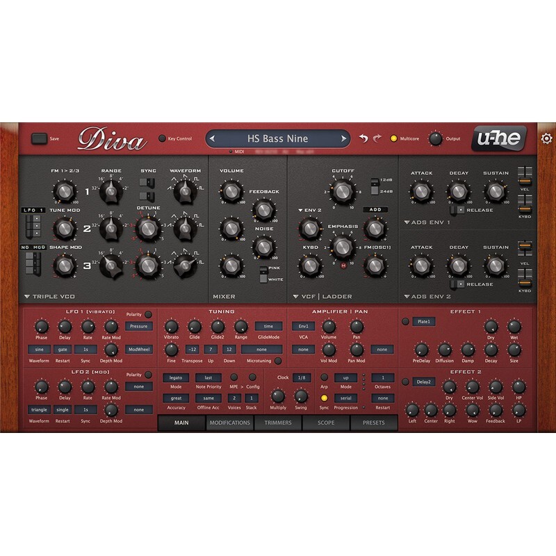u-he Diva｜虛擬類比合成器