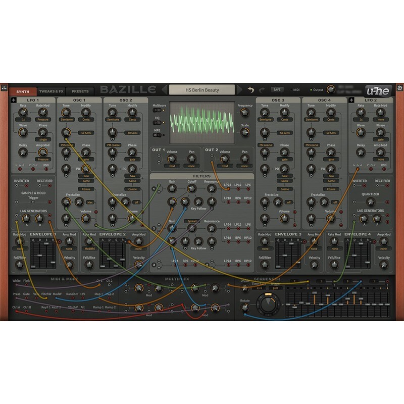 u-he Bazille｜數位模組化合成器