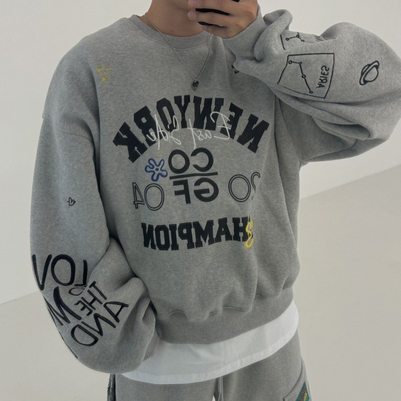 英文字圖案衛衣 BY-477T