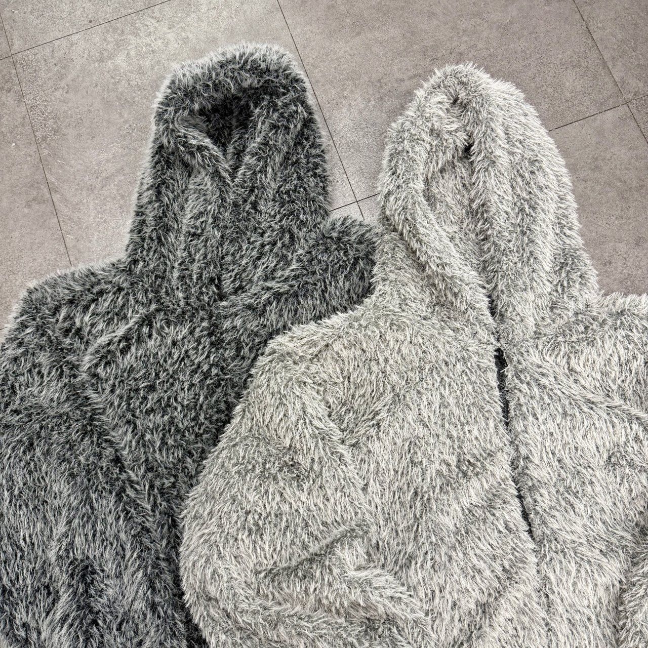 淨色連帽拉鍊毛毛褸 BY-481JK