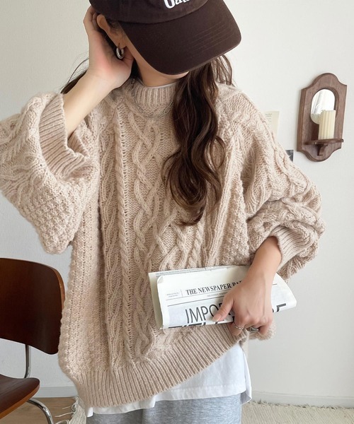 日本🇯🇵連線 Classical Elf 立體麻花針織套頭衫 針織 針織衫 絞花 套頭衫 復古 毛衣 長袖 4色(任買兩件711免運)/預購