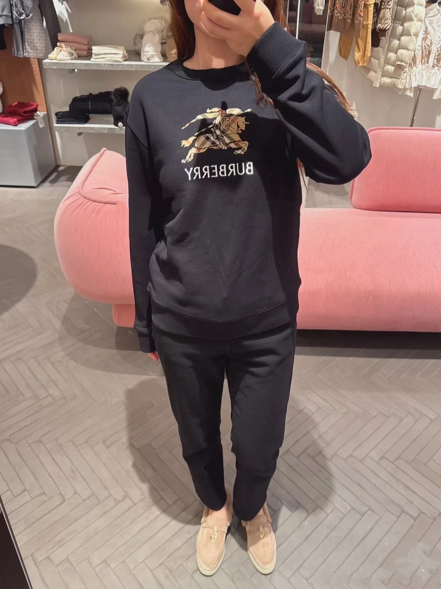 BBR Kids 黑色 經典戰馬圖案 衞衣