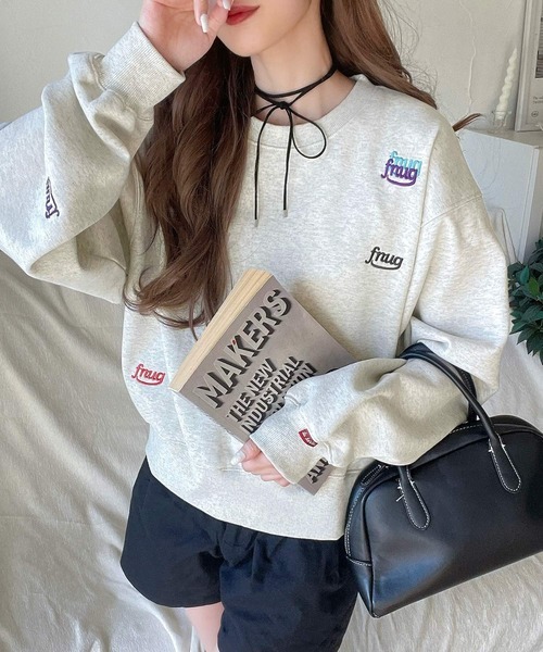 日本🇯🇵連線 JAVA 字母隨性刺繡抓絨衛衣 短款 刺繡 簡約 抓絨 寬鬆 長袖 套頭衫 4色(任買兩件711免運)/預購