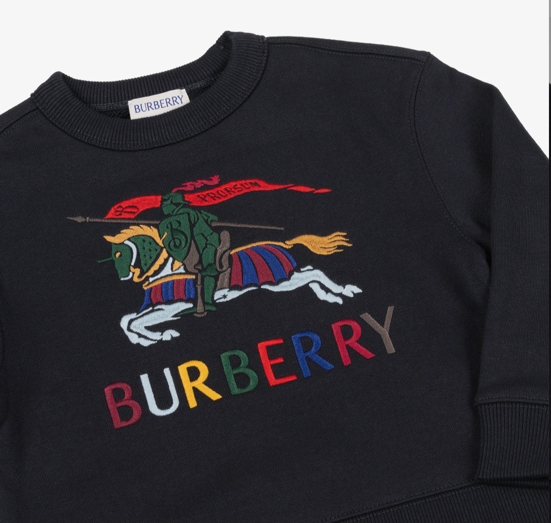 BBR Kids 黑色 刺繡彩馬圖案 衞衣