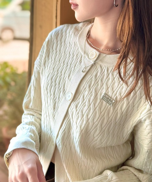 日本🇯🇵連線 Mily Bilet 2WAY優雅絞花短版針織開襟衫 兩面可穿 短版 開襟衫 針織 針織衫 套頭衫 長袖 4色(任買兩件711免運)/預購