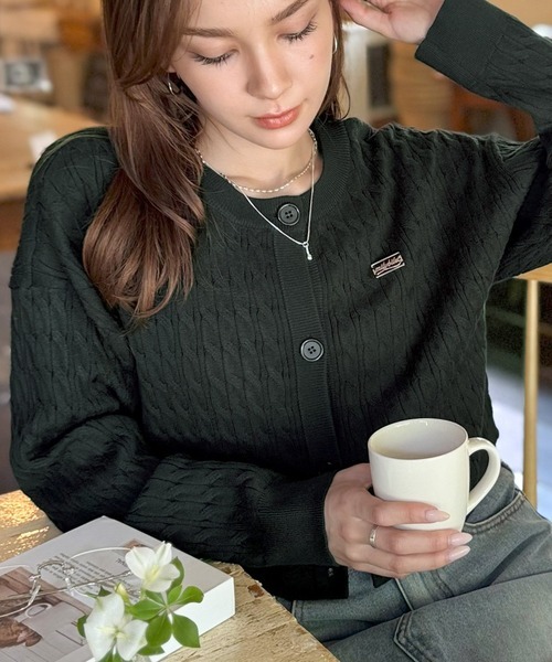 日本🇯🇵連線 Mily Bilet 2WAY優雅絞花短版針織開襟衫 兩面可穿 短版 開襟衫 針織 針織衫 套頭衫 長袖 4色(任買兩件711免運)/預購