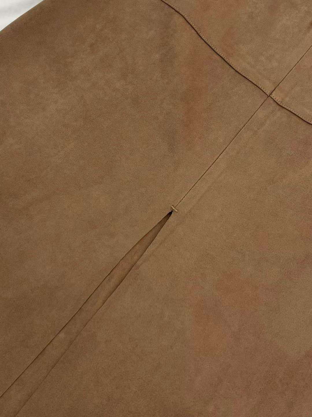 SN039 淨色A字長裙