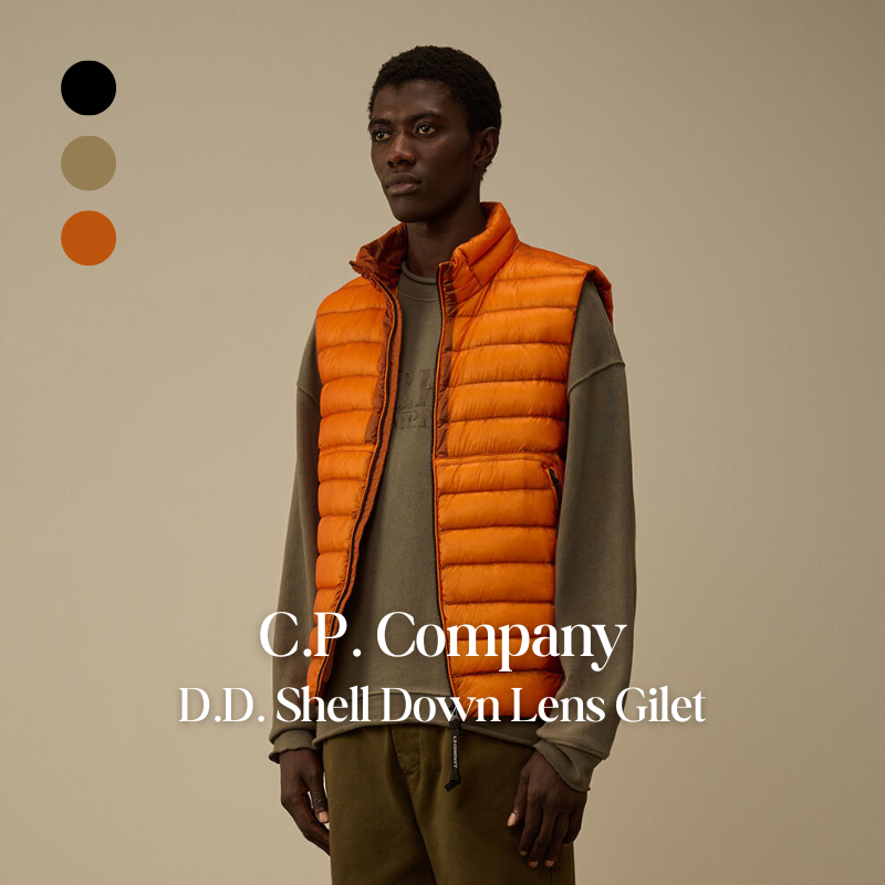 【代購】C.P. Company D.D. Shell Down Lens Gilet 機能羽絨背心 – 防風保暖・城市機能層次穿搭