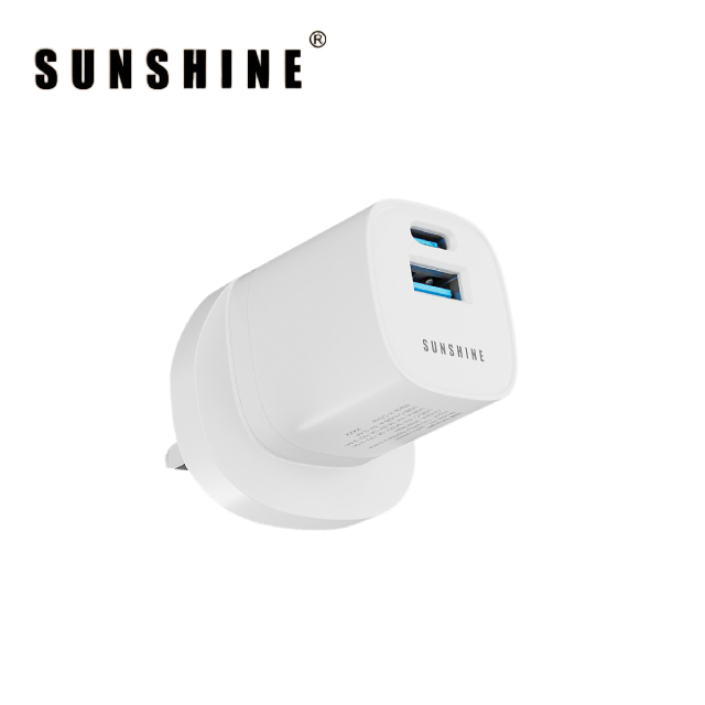 2插口1C1A插牆式充電器 30W (白色) MPH-30WH