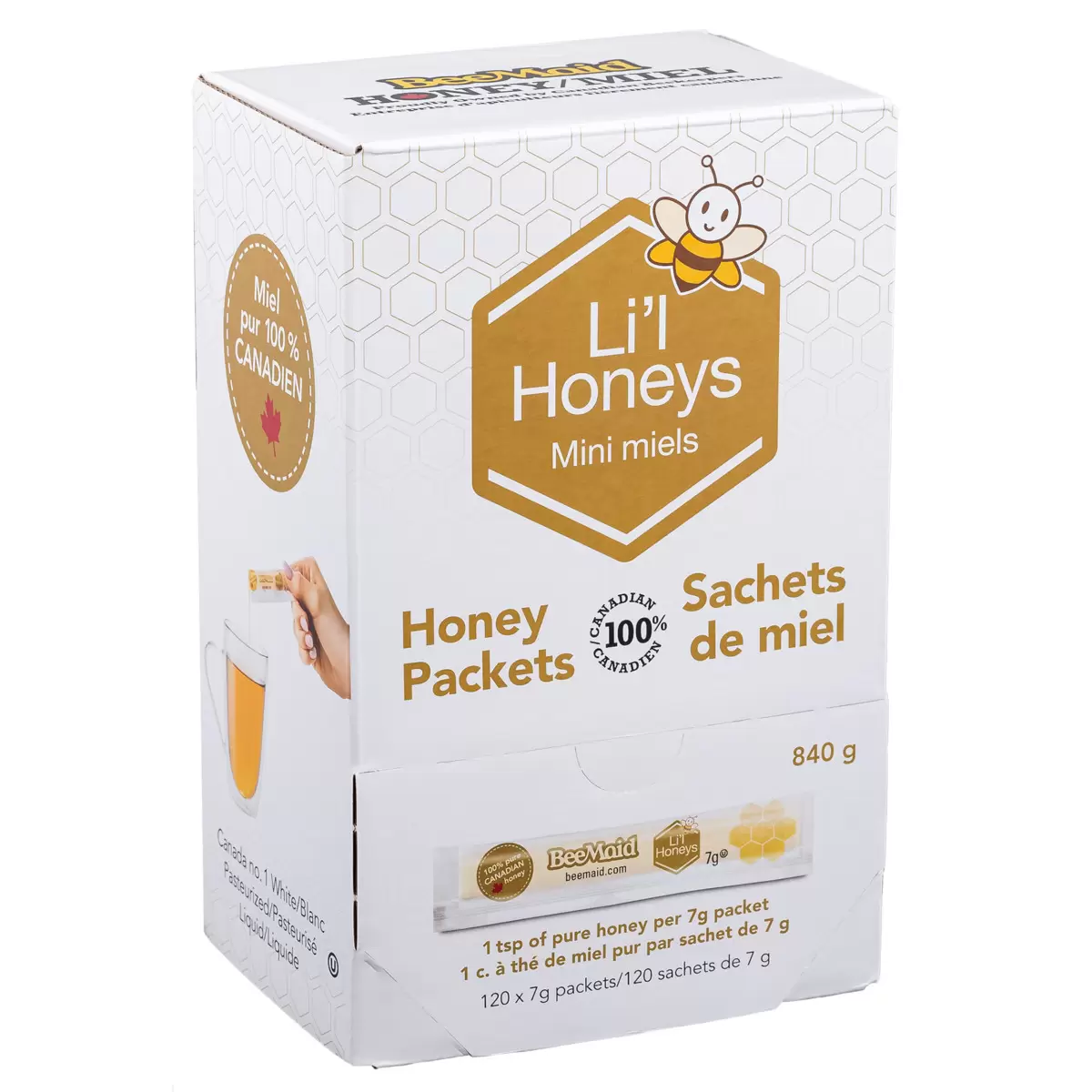 BeeMaid-Li'l Honeys Mini miels Honey Pack 7g x 120