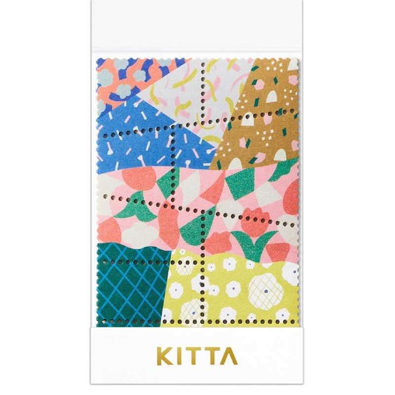 拼布 燙金郵票系列 隨身攜帶和紙膠帶 KITPP010｜日本 KITTA