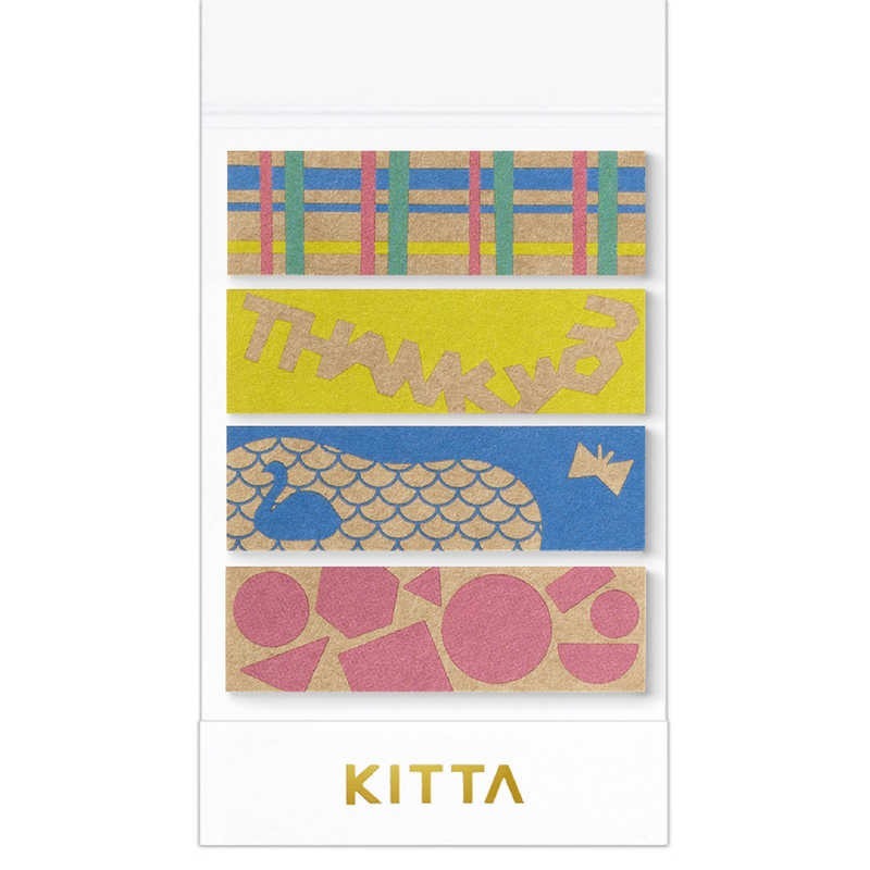 牛皮紙_拼貼 隨身攜帶和紙膠帶 KITPP012｜日本日本 KITTA