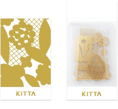 花田_金箔款 15枚貼紙包 KITF001｜日本 KITTA