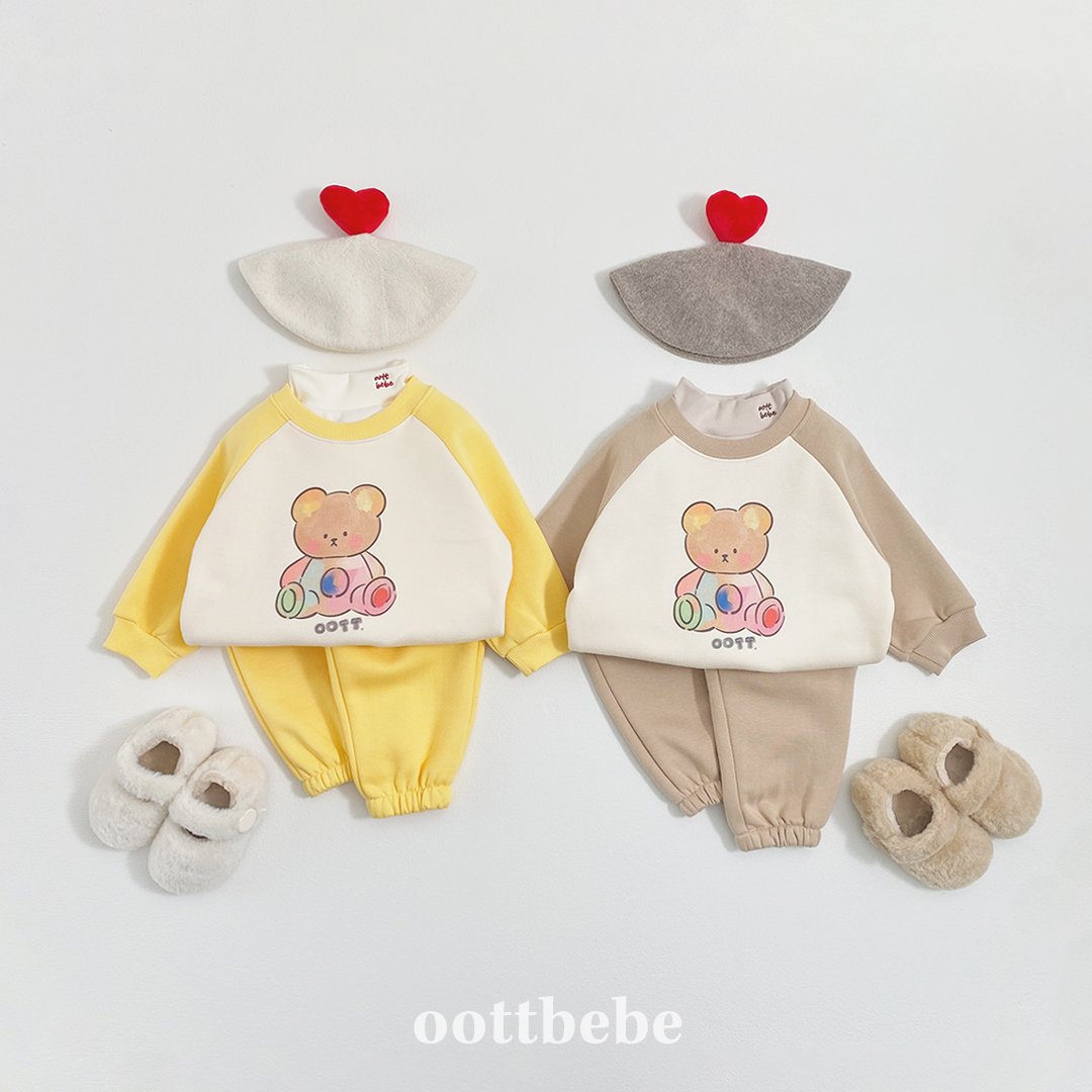 KR OOTTBEBE 拼色衛衣套裝｜2色