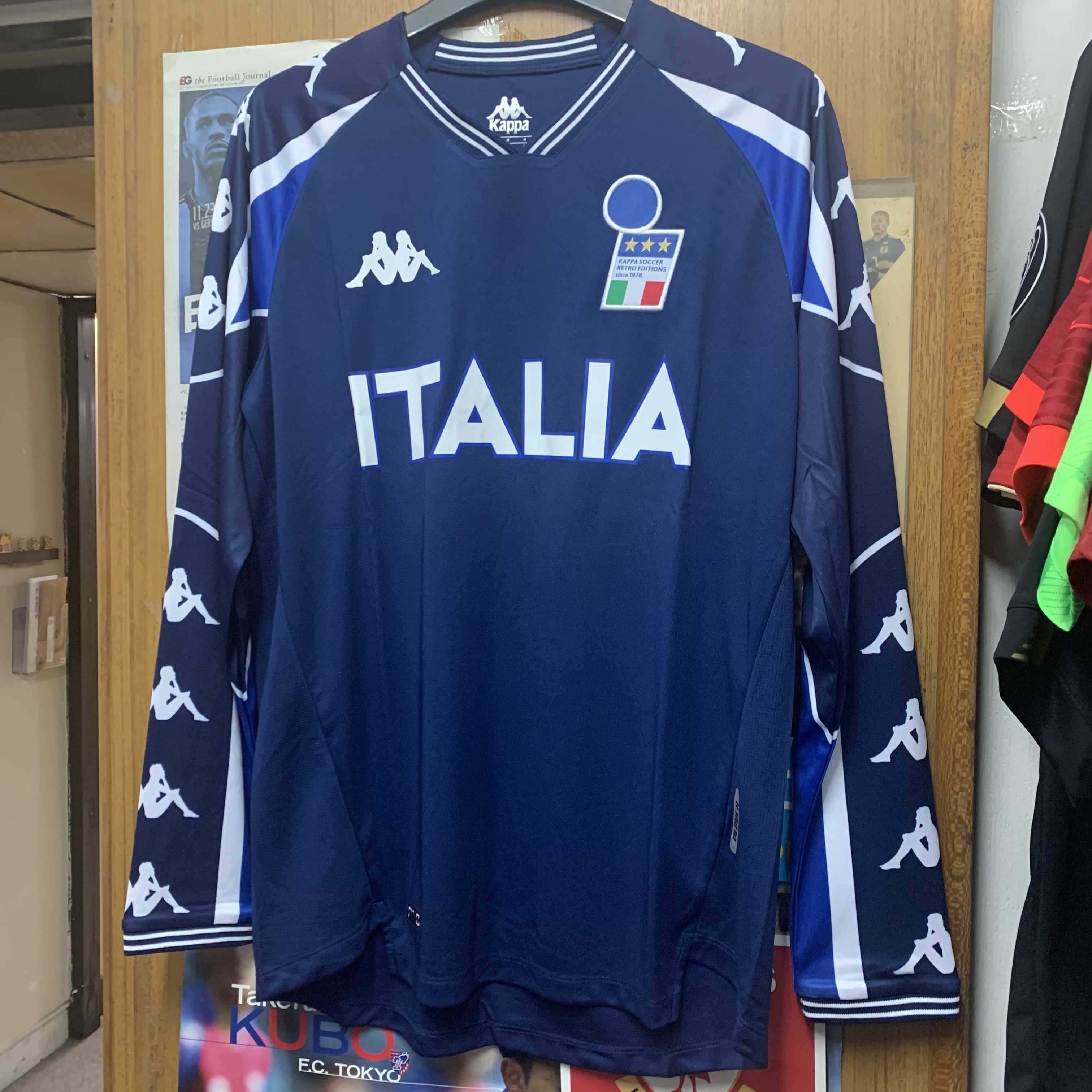 2000 Kappa Italy Retro Training Long Sleeve Top - Navy
