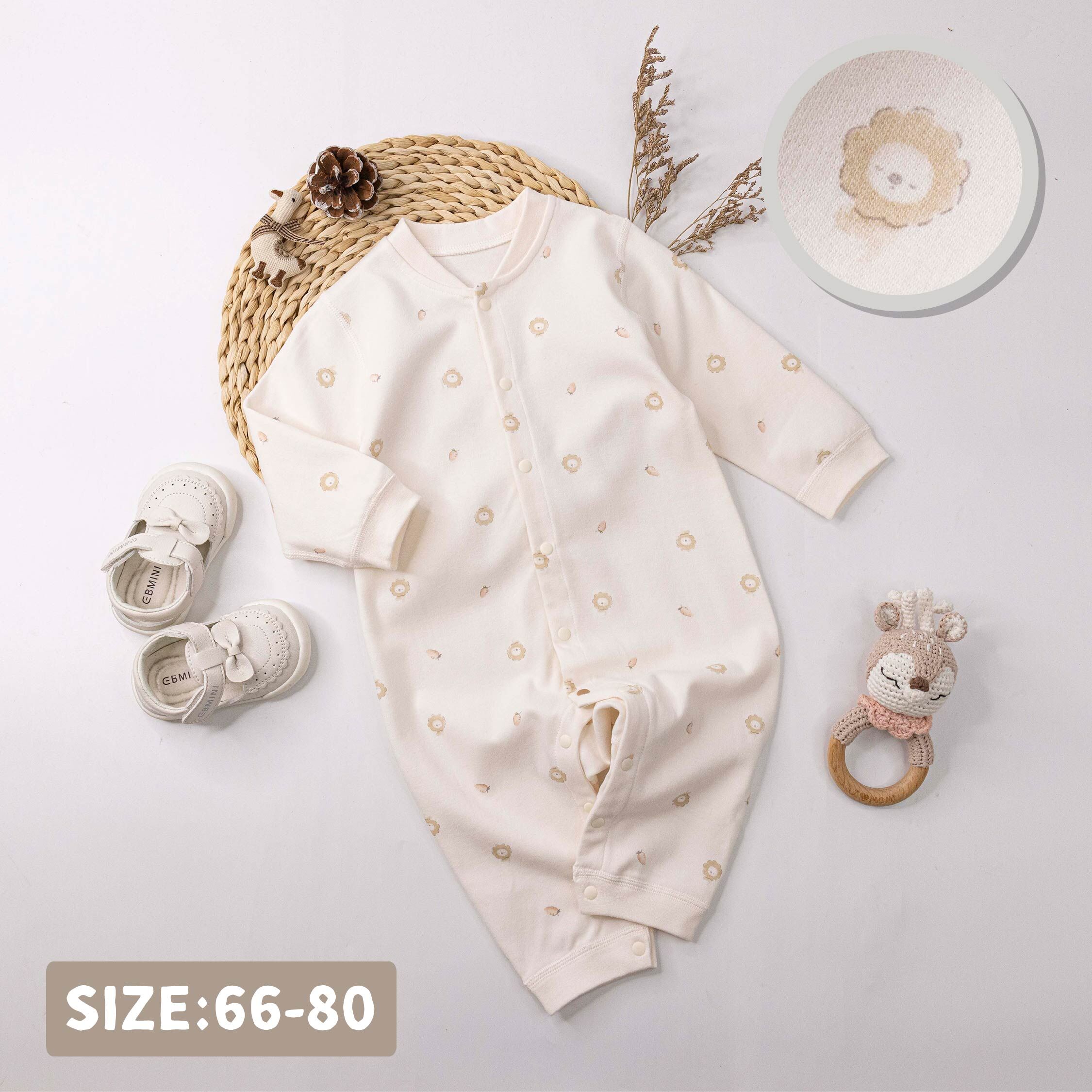 純淨系列【T3097】Q版小獅子與紅蘿蔔連身衣