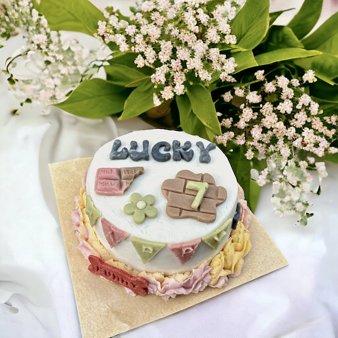 《預購》🌟4吋生日蛋糕🌟翻糖設計🌟造型鮮食🌟寵物可食用🌟採手工製作