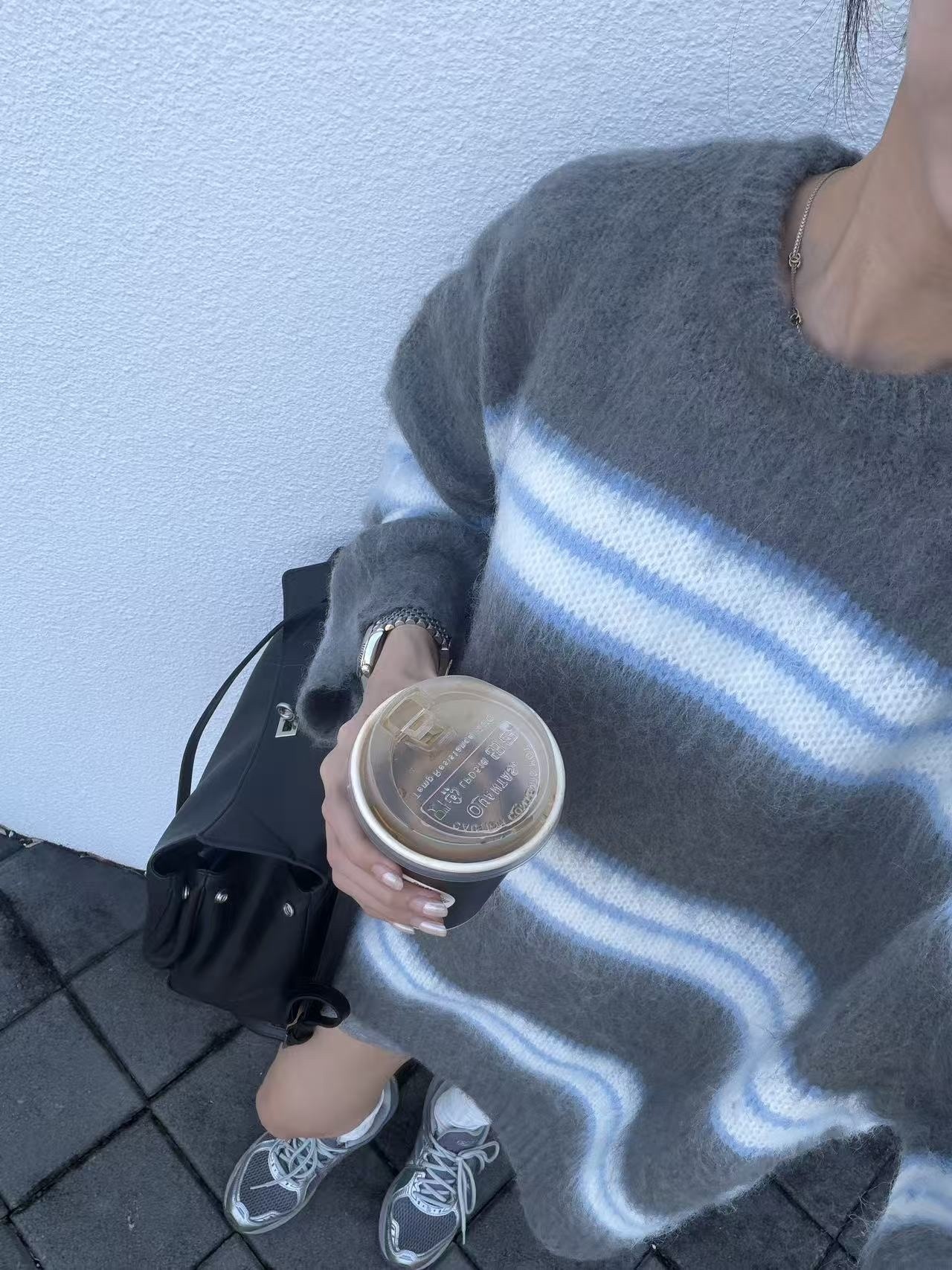 694 時髦撞色毛感毛衣