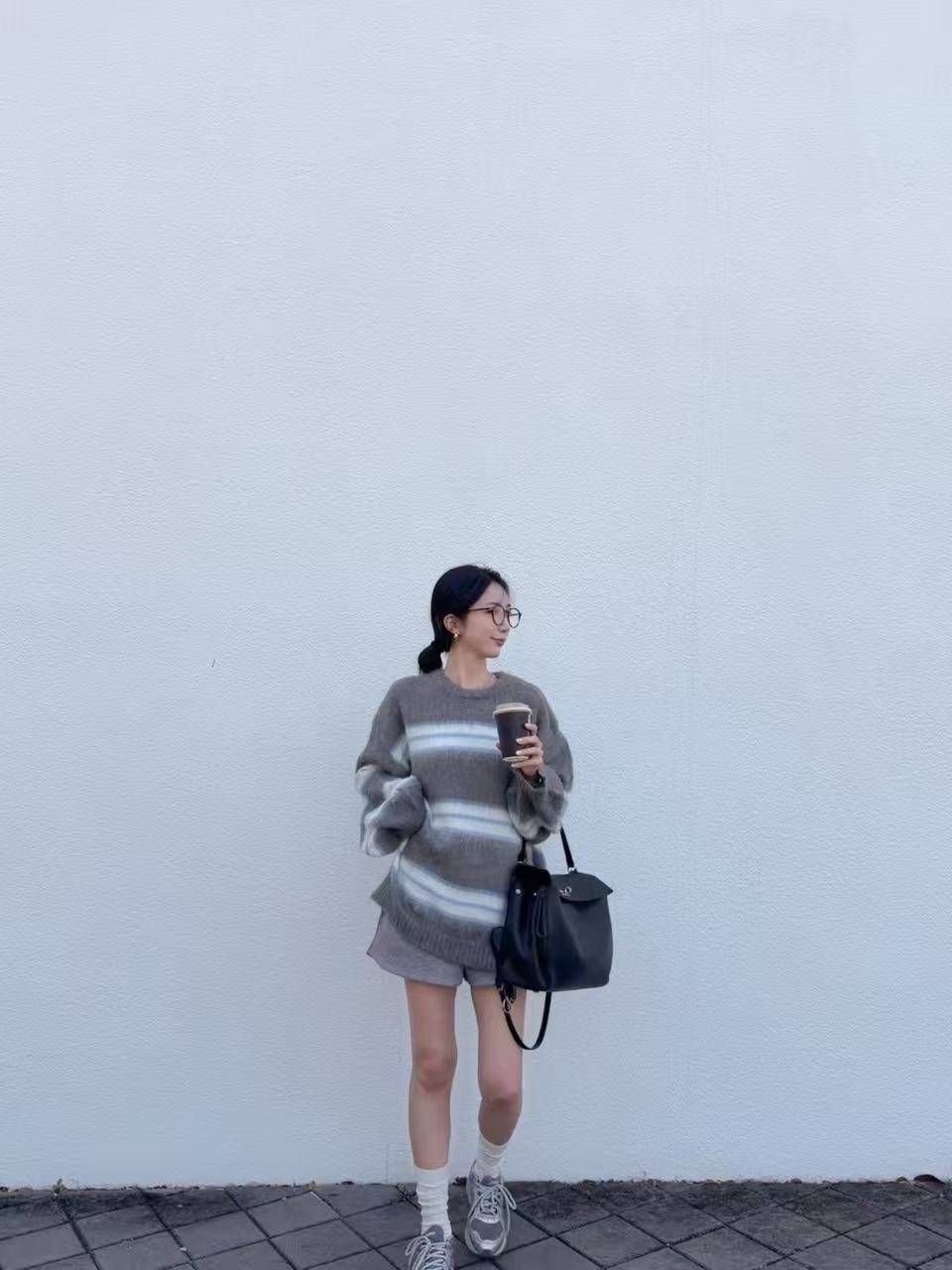 694 時髦撞色毛感毛衣